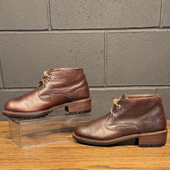 Cole Haan Shoes - Vintage Cole Haan F8202 Chunky Brown Leather Platform Chukka Boots Women’s 9